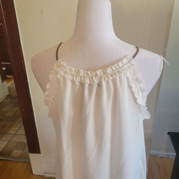 MNG Mango Ivory Casual Dress Size Medium - Picture 4 of 9